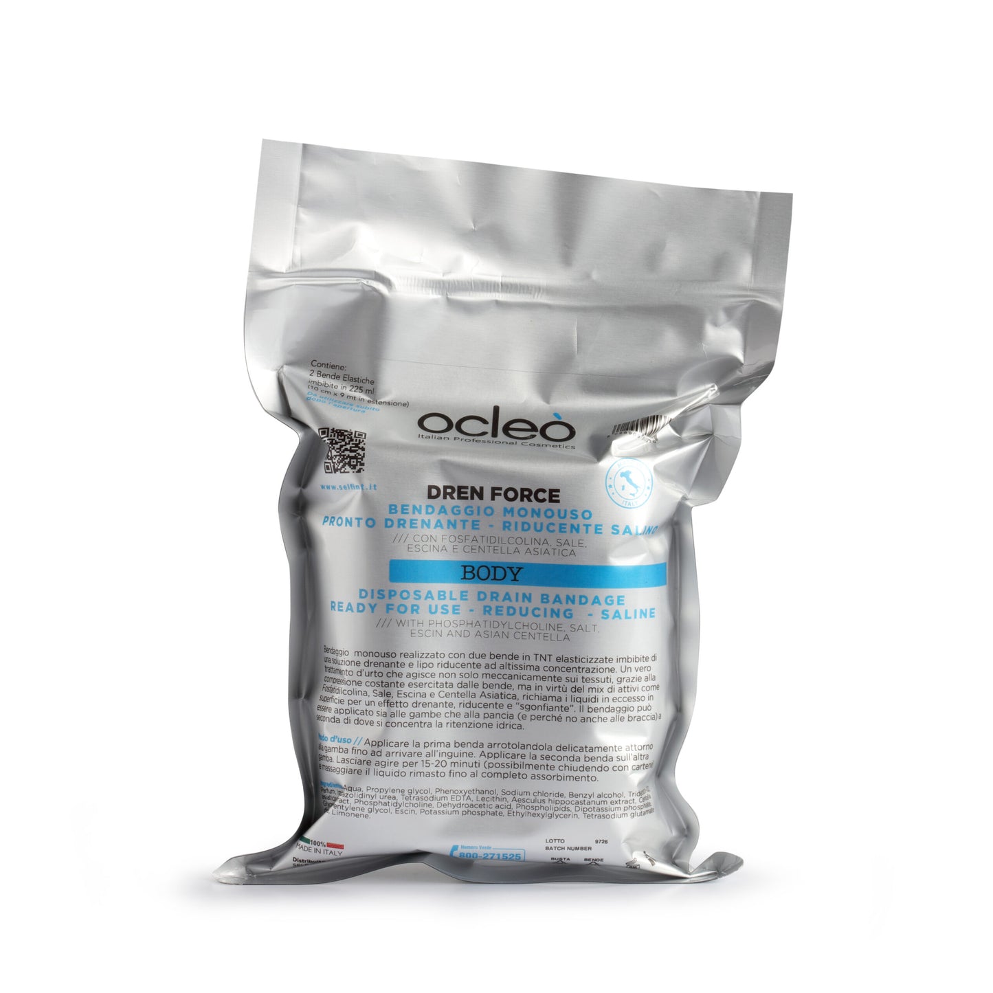 Bendaggio Monouso Pronto Drenante – Riducente Salino – 2 Bende Elastiche ml 200