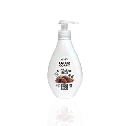 Crema Fluida Naturale all’Olio di Mandorle Dolci – Idratante, Elasticizzante e Rassodante 250ml - Alhea