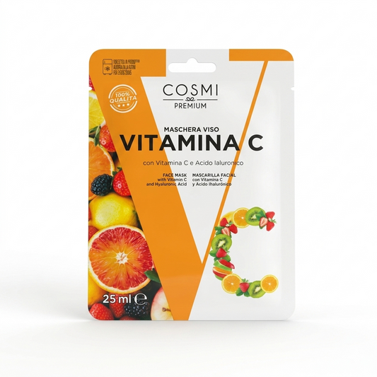 Cosmi Maschera Viso Vitamina C e Acido Ialuronico