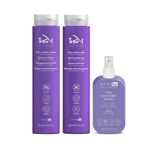 Kit Trattamento Completo Anticrespo Shampoo 250ml + Maschera 250ml + Siero 150ml