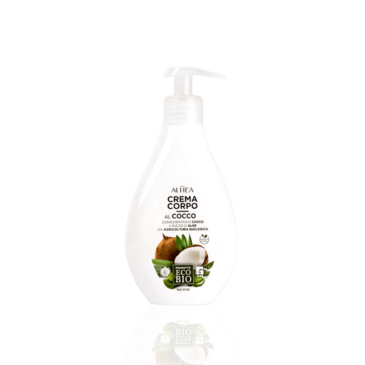 Crema Corpo al Cocco con Olio di Soia, Burro di Karité e Vitamina E 250ml - Alhea