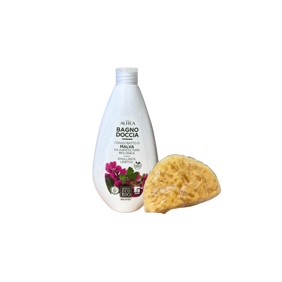 Alhea Cofanetto Bagnodoccia Estratto di Malva + Spugna