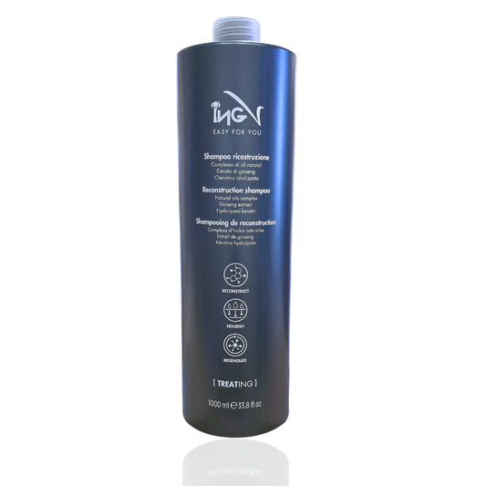 Shampoo Ricostruzione con Oli Naturali, Ginseng e Cheratina Idrolizzata 1000ml - ING