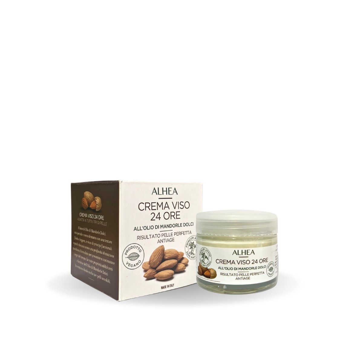 Alhea Crema Viso 24h con Olio di Mandorle Dolci 50ml - HBSpace Cosmetics