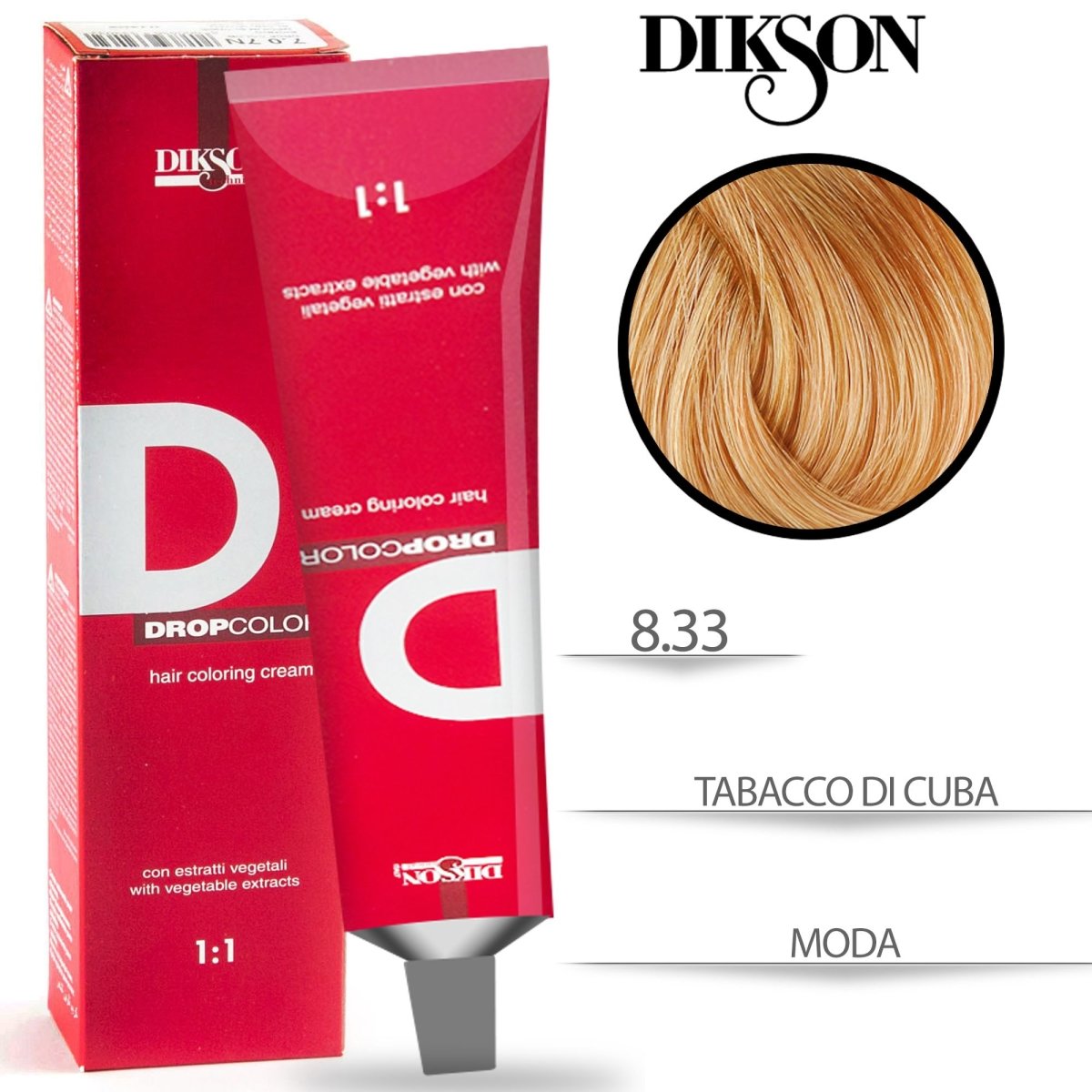 Dikson Drop Color Tinta per Capelli con estratti vegetali 1:1 100ml - HBSpace Cosmetics