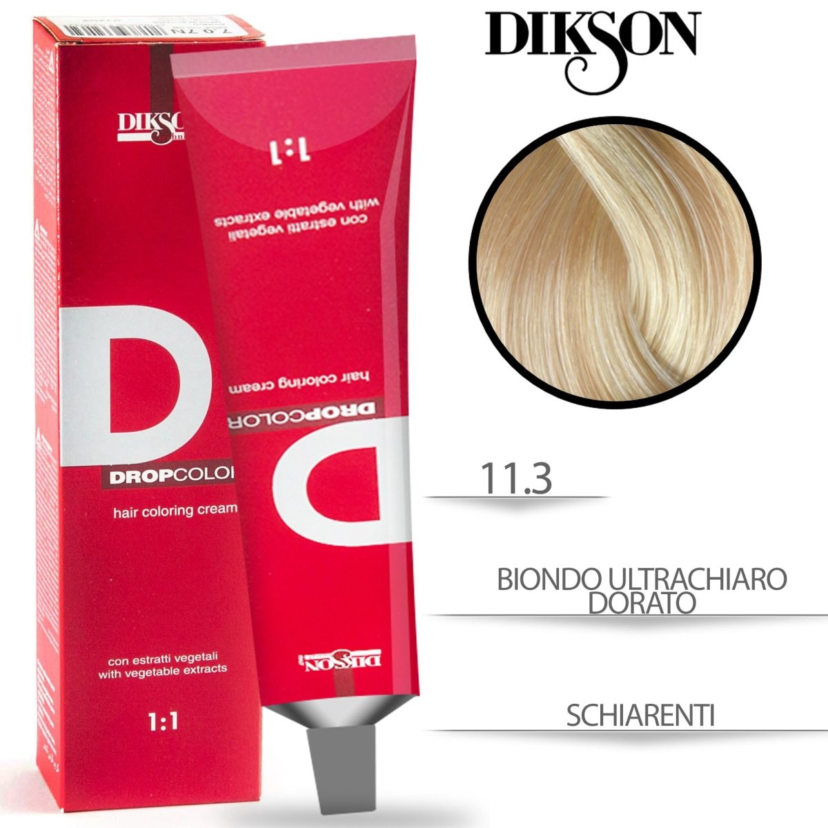 Dikson Drop Color Tinta per Capelli con estratti vegetali 1:1 100ml - HBSpace Cosmetics