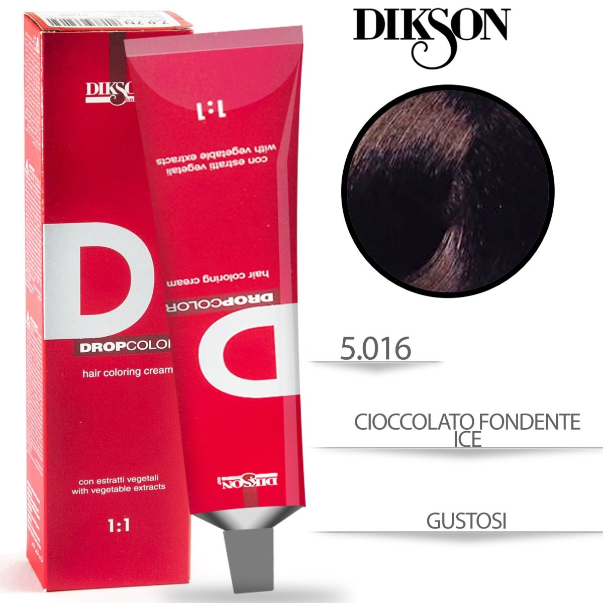 Dikson Drop Color Tinta per Capelli con estratti vegetali 1:1 100ml - HBSpace Cosmetics