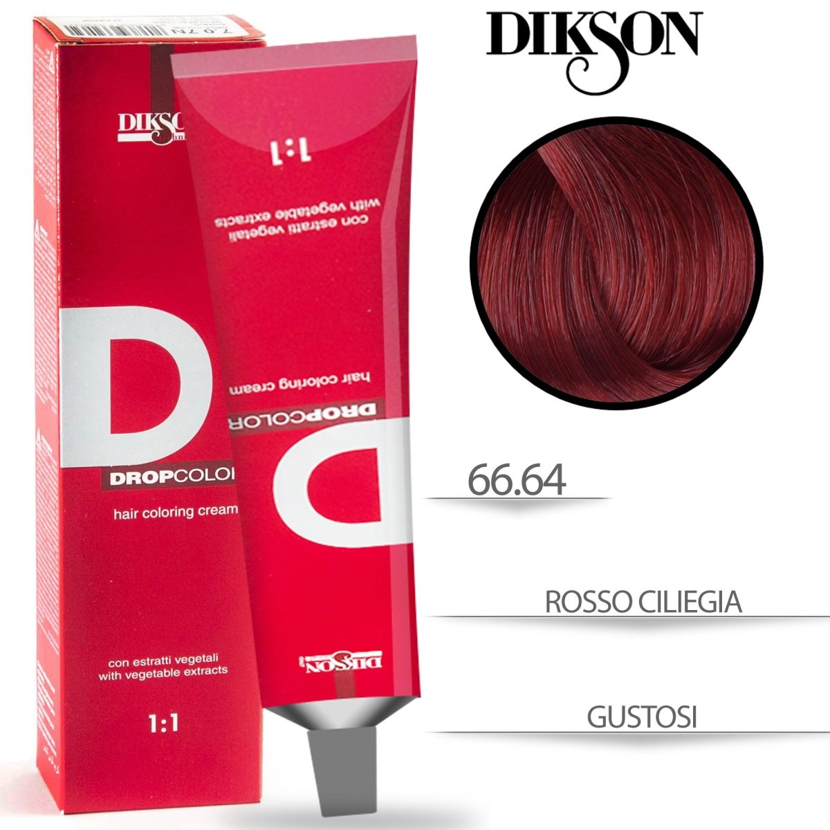 Dikson Drop Color Tinta per Capelli con estratti vegetali 1:1 100ml - HBSpace Cosmetics