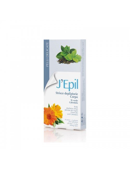 J'Epil Strisce Depilatorie Corpo Tè Verde e Calendula - HBSpace Cosmetics