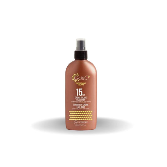 Ocleò Crema Solare Viso Corpo 15 SPF 250 ml - HBSpace Cosmetics